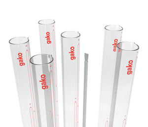 gako MedCaps Glass cylinder set - incl. tamper tool & glass cylinder brush
