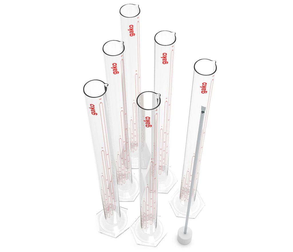 gako MedCaps Glass cylinder set - incl. tamper tool & glass cylinder brush